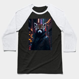 Red Panda Rain Rebel Baseball T-Shirt